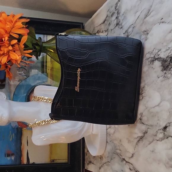 Chic Croc-Embossed Mini Crossbody Vegan Leather Bag Set - Picture 6 of 9